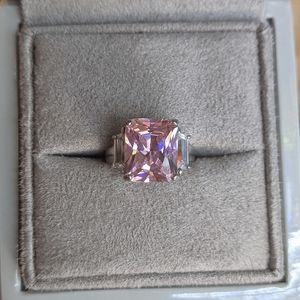 Sterling Silver Lab Created Sapphire Ring Size 6.5